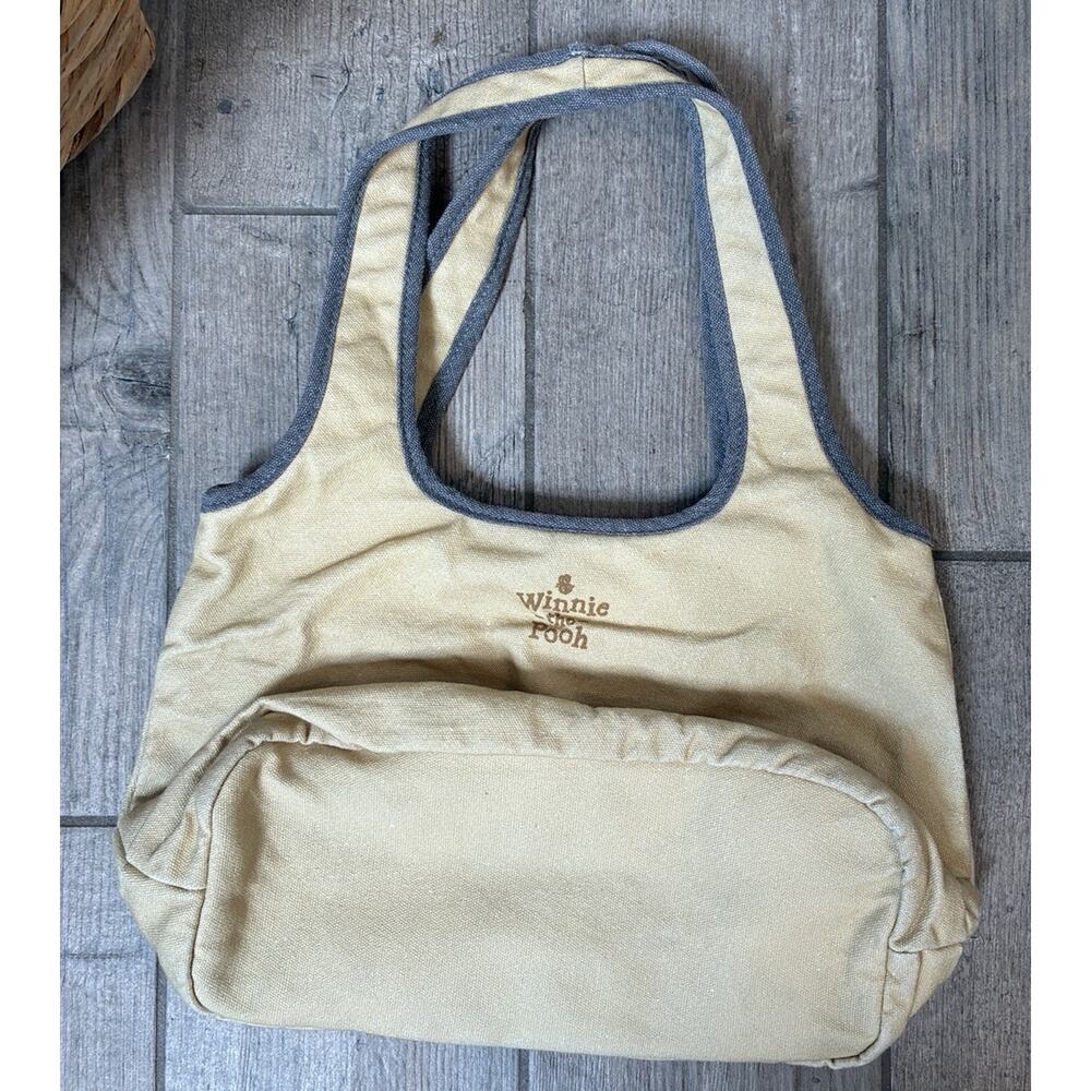 Disney Epcot UK Pavilion Classic Winnie The Pooh Canvas Tote Bag Favorite Day - Picture 2 of 7